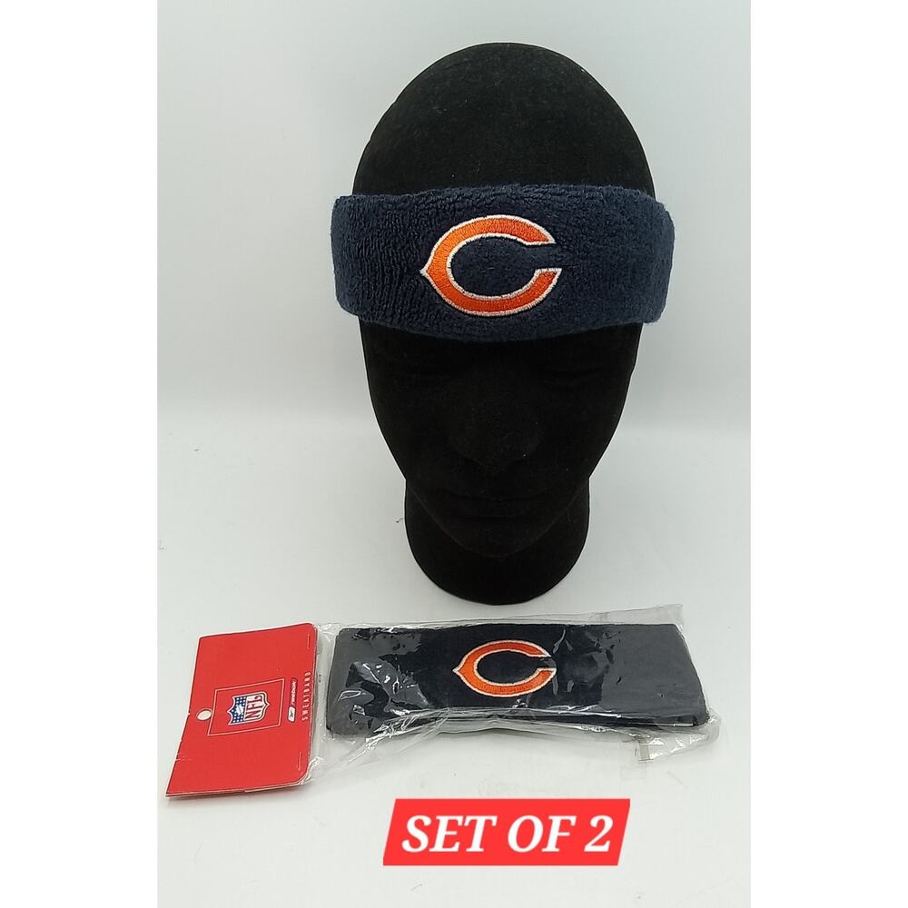 Chicago Bears NFL Set of 2 Reebok Knit Headbands